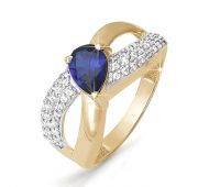 кольцо золотое с сапфиром