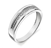 Кольцо обручальное с бриллиантами бренд Алькор