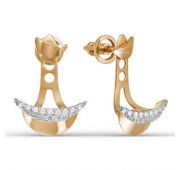 серьги пуссеты из золота бренд Delta