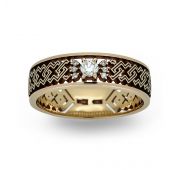 Кольцо обручальное с бриллиантами