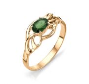 кольцо помолвочное с изумрудом бренд Алькор