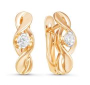 Серьги из золота бренд Delta