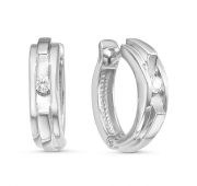 серьги с бриллиантами из белого золота бренд Delta