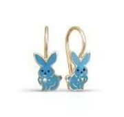 Серьги детские зайчик