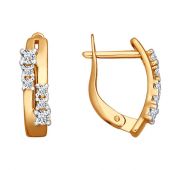 серьги из золота с фианитами