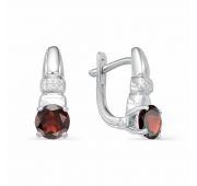 Серьги с гранатом бренд Алькор