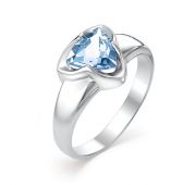 01-0373/00ТБ кольцо помолвочное с топазом бренд Алькор серебро