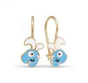 Серьги детские из золота