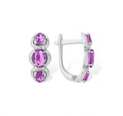 Серьги с аметистом