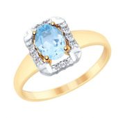 715301топ Кольцо из золота с топазом (Au 585)