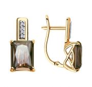 725737султ Серьги с султанитом (Au 585)