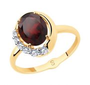 715654гран Кольцо из золота с гранатом (Au 585)