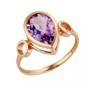 КЛ-03/3353амет Кольцо из золота с аметистом (Au 585)