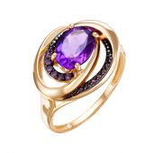 кольцо из золота с аметистом