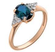 КЛ-24/1-718топ Кольцо с топазом (Au 585)