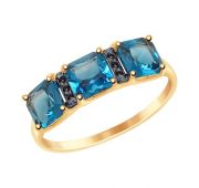 715023топ Кольцо с топазом (Au 585)