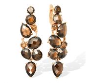 Серьги с раух топазом