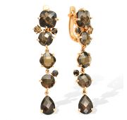 Серьги с раух топазом