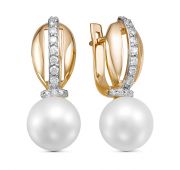 024-1034 Серьги с жемчугом (Au 585)