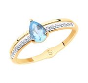 715583топ Кольцо из золота с топазом (Au 585)