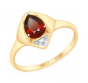 715254гран Кольцо из золота с гранатом (Au 585)