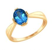 715009л топ Кольцо из золота с лондон топазом (Au 585)
