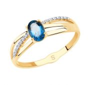 715609л топ Кольцо с лондон топазом (Au 585)