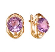 022-0897аметрин Серьги из золота с аметистом (Au 585)