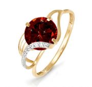 кольцо из золота с гранатом бренд Delta