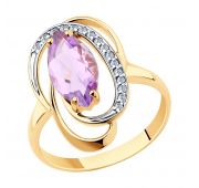 715976аметист Кольцо из золота с аметистом (Au 585)