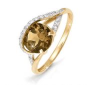 Кольцо с раух топазом