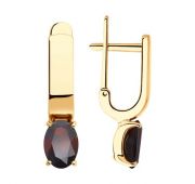 серьги из золота с гранатом