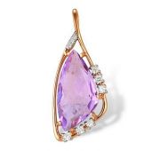 подвеска из золота с аметистом