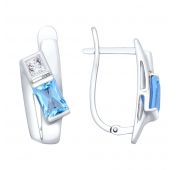 725362топ Серьги с топазом (Au 585)