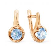 Т101029669топ Серьги из золота с топазом бренд Karatov (Au 585)