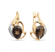 Серьги с раух топазом