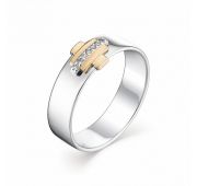 01-0299/000Б-00 Кольцо с бриллиантом (Серебро)