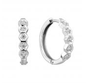 21-0935-23-01 Серьги конго с фианитами дорожка (Серебро)