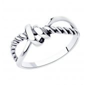 95010154 Кольцо без вставок (Серебро)