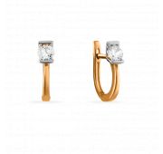 Серьги из золота с фианитами