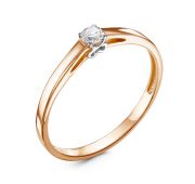 5-2967-103-1К Кольцо помолвочное с бриллиантом (Au 585)