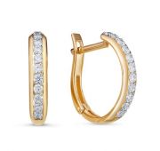 серьги дорожка с фианитами бренд Delta