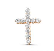 080584 Подвеска крест с фианитами бренд Delta (Au 585)