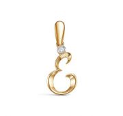 034231Е Подвеска буква бренд Delta (Au 585)