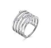 563-1200 Кольцо из белого золота с бриллиантом бренд Лето (Au 585)