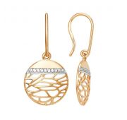 серьги из золота с фианитами