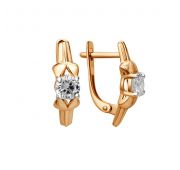 008022-1102 Серьги из золота с фианитами (Au 585)
