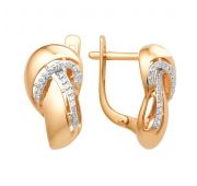 серьги из золота с фианитами