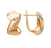 серьги из золота с фианитами