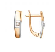 014742-1102 Серьги из золота с фианитами (Au 585)